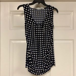 New York & Co blue/white polka dot tank